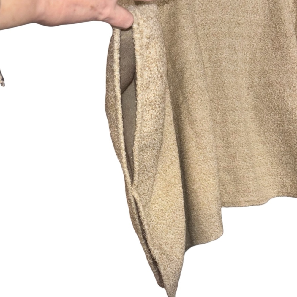 Canada Weather Gear Cape Double Zip Front Closure Boucle Texture One Size - Picture 6 of 16